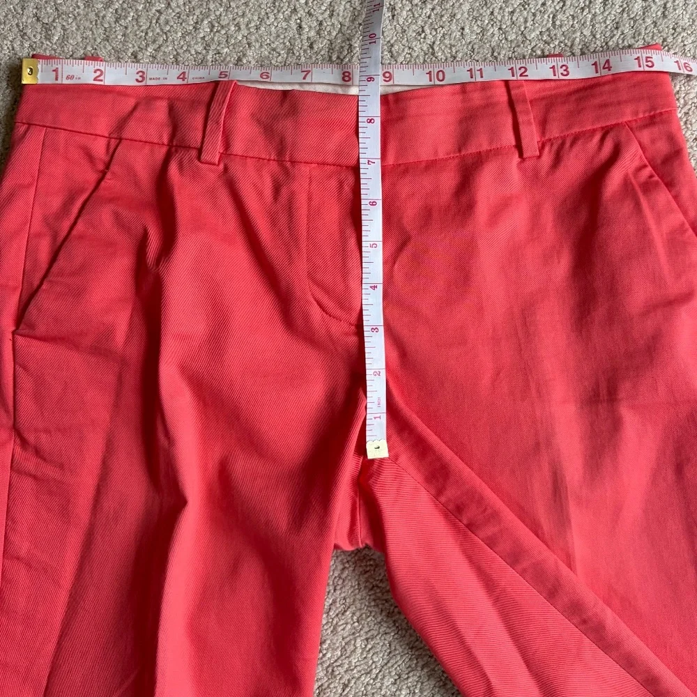 J Crew Cafe Capri chino pants 2 coral